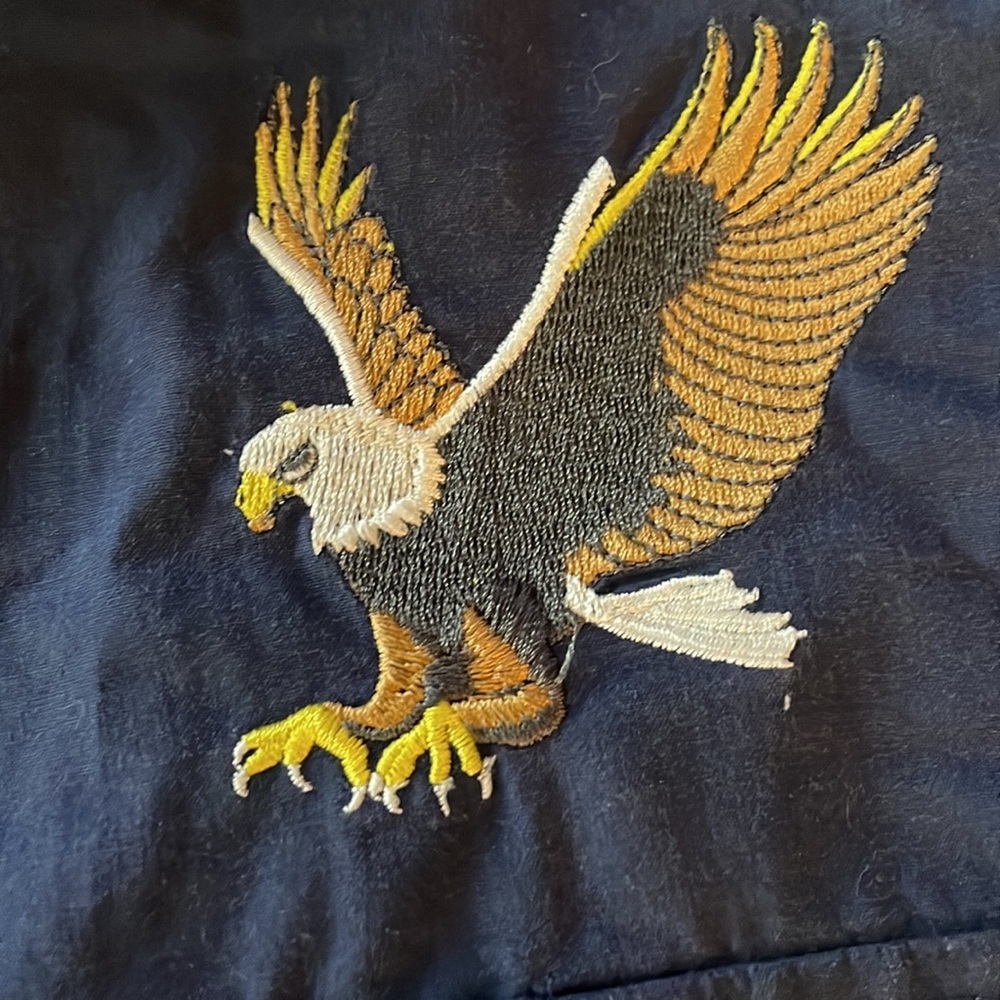 High Noon Eagles Embroidered Collared Shirt Rodeo men’s Size M. - Picture 4 of 6